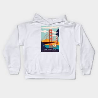 San Francisco Poster Art Kids Hoodie